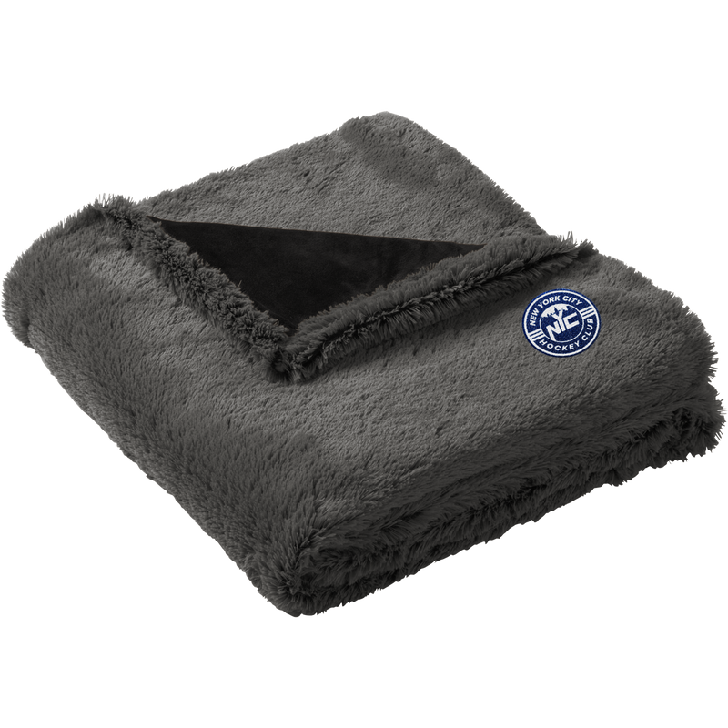 NYC Hockey Club Faux Fur Blanket