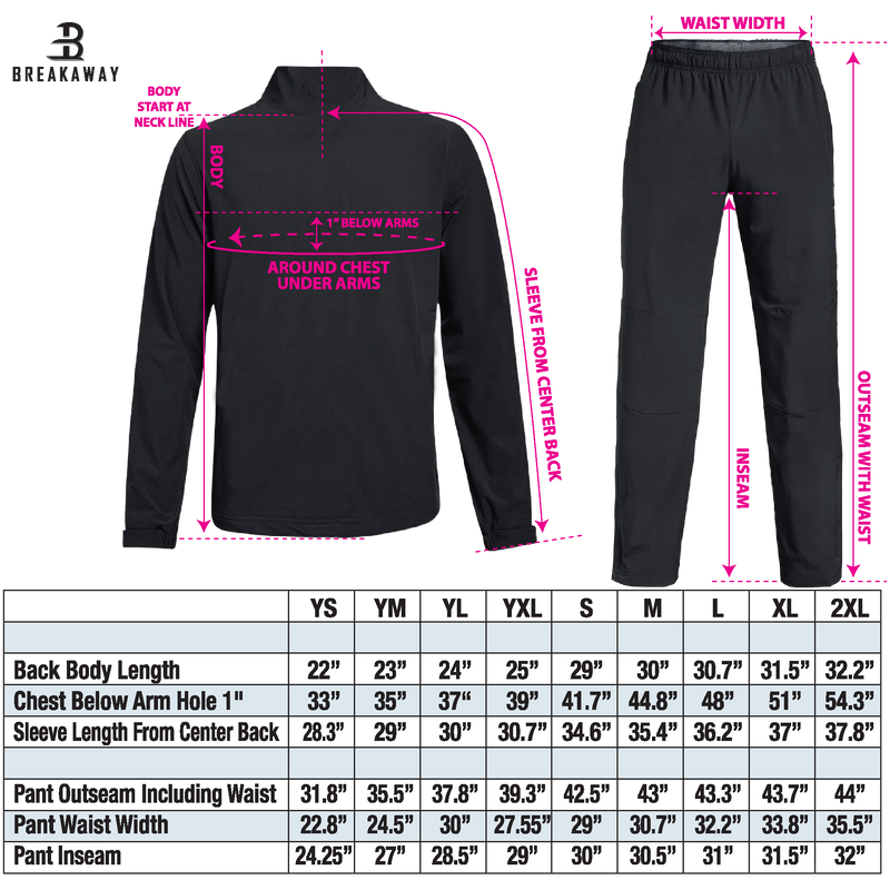 Youth Breakaway Lightweight Warm Up Jacket (Mustangs)