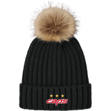 Jersey City Capitals Hens Faux Fur Pom Beanie