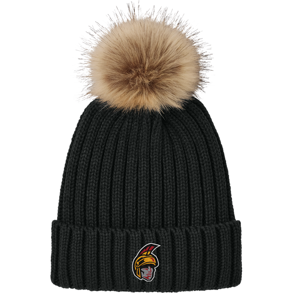 Seacoast Spartans (SPA) Faux Fur Pom Beanie