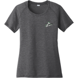 Junior Blades Ladies PosiCharge Tri-Blend Wicking Scoop Neck Raglan Tee