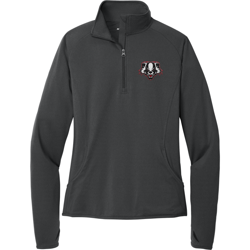 Scary Badgers Ladies Sport-Wick Stretch 1/4-Zip Pullover
