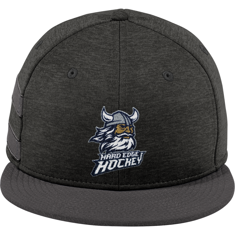 Hard Edge Hockey New Era Shadow Heather Striped Flat Bill Snapback Cap