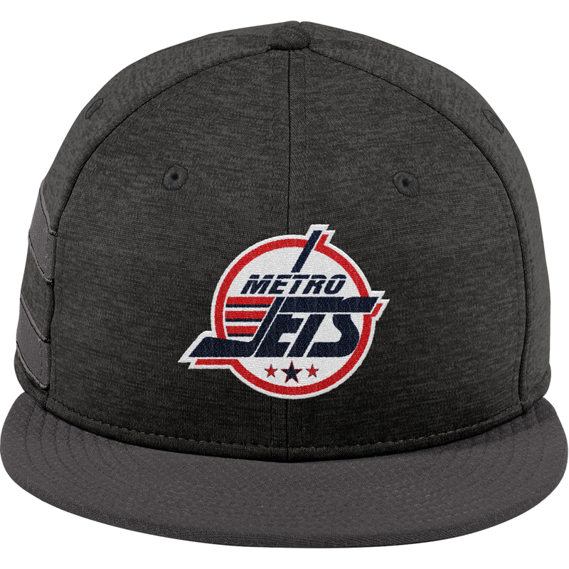 Metro Jets New Era Shadow Heather Striped Flat Bill Snapback Cap