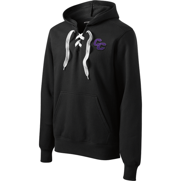Curry College Lace Up Pullover Hooded Sweatshirt