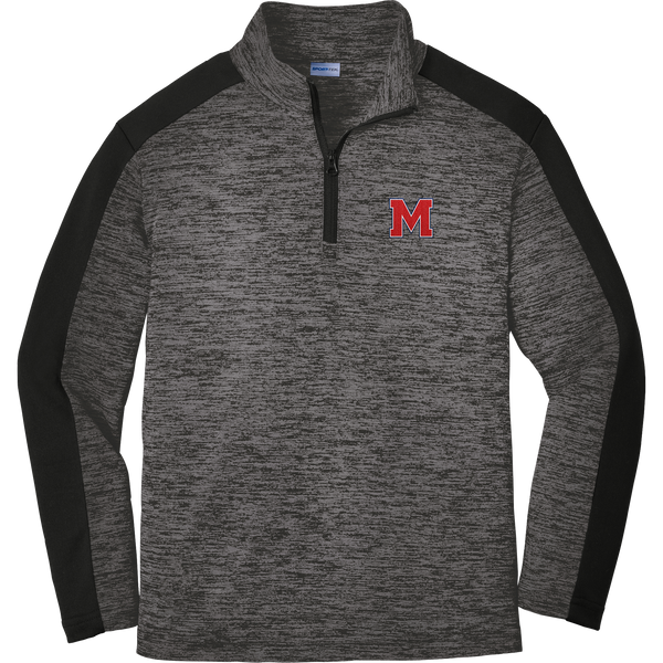 Mount St. Charles Youth PosiCharge Electric Heather Colorblock 1/4-Zip Pullover