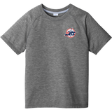 Metro Jets Youth PosiCharge Tri-Blend Wicking Raglan Tee