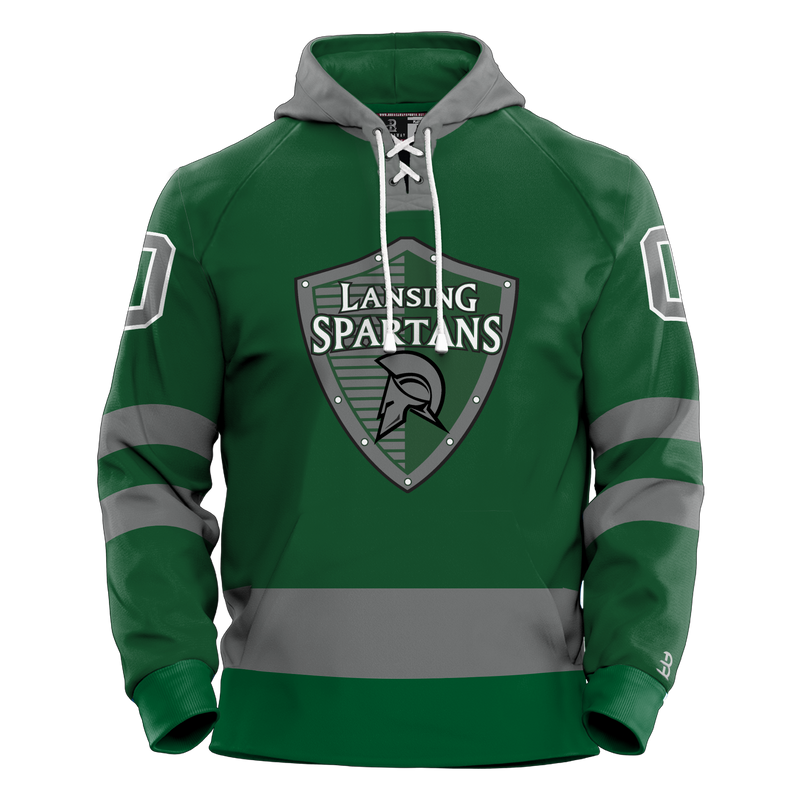 Lansing Spartans Adult Sublimated Retro Hoodie